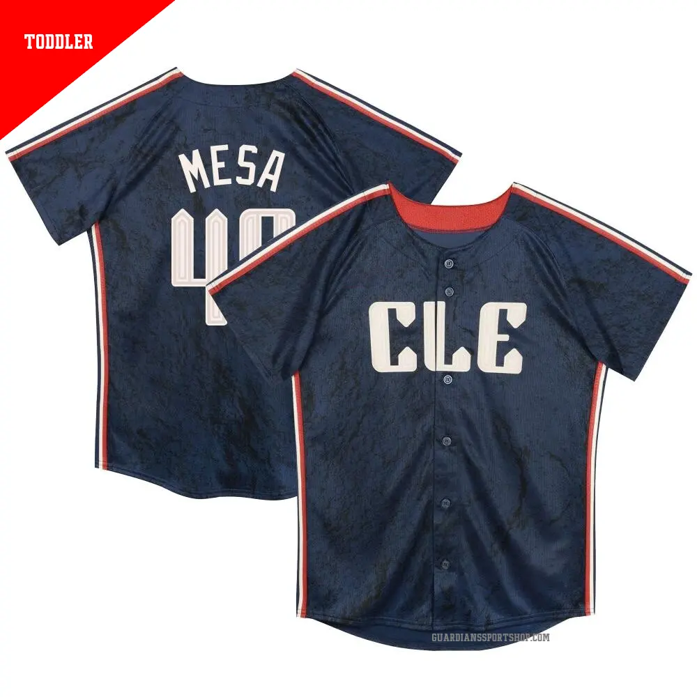 Toddler ＃49 Jose Mesa Cleveland Guardians Navy Limited Preschool & 2024 City Connect Jersey